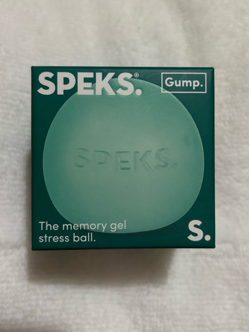 NWT Speks Gump Memory Gel Stress Ball - Sea Glass Color